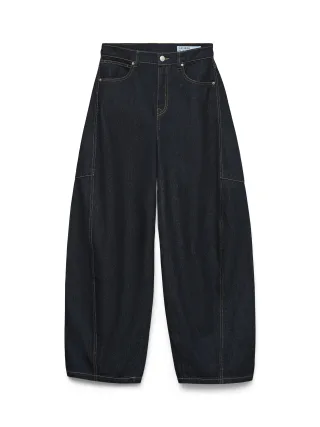 VERO MODA - VMKAITLIN HR WIDE BARREL JEANS SI352 Dark Blue Denim - Gr. - 30