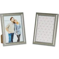 Levandeo® Bilderrahmen, 2er Set Bilderrahmen 13x18cm Fotorahmen Silber Antik Portraitrahmen