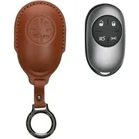 kwmobile Schlüsseltasche Hülle für Fiat 500E 4-Tasten Autoschlüssel (1-tlg), Premium Leder Autoschlüssel Schlüssel Tasche