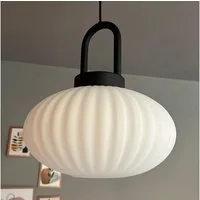 Bamyum Pendelleuchte Elegant Glas Pendelleuchte Hängelampe Restaurant Halle Beleuchtung, ohne Leuchtmittel