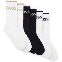 BOSS Businesssocken 6P QS Stripe CC (Packung, 6-Paar, 6er) mit BOSS Schriftzug