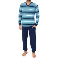Normann Pyjama Normann Herren Schlafanzug lang mit Bündchen - auch in Übergrössen