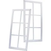 Spetebo Wanddekoobjekt Deko Fensterrahmen aus Holz shabby weiß (Set, 2 St., 2er-Set), Holzrahmen zum Hängen