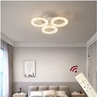 Eurotondisplay LED Deckenleuchte LED Deckenlampe Fernbedienung Lichtfarbe/Helligkeit einstellbar, LED fest integriert, mit Fernbedienung kaltweiß-neutalweiß -warmweiß, 7000k-3000k stufenlos einstellbar ., Lichtfarbe und Helligkeit einstellbar