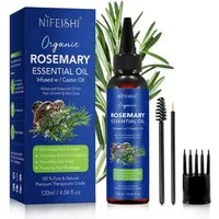 P-Beauty Cosmetic Accessories Haaröl Rosmarinöl Rizinusöl Haarwachstum Kopfhaut Haarpflege Hautpflege, 1-tlg., 100% natürliche Inhaltsstoffe, Alkoholfrei, Ammoniakfrei