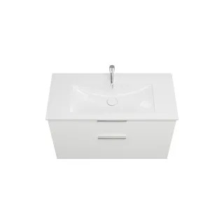 Burgbad Mineralguss Waschtisch-Set Eqio Weiß Matt/Alpinweiss, SEYU102F6014C0001 SEYU102F6014C0001