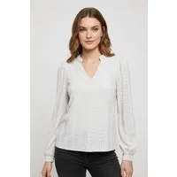ONLY Blusenshirt ONLMELANIE L/S SPLIT TOP JRS