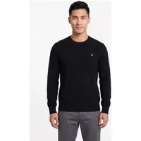 Gant Strickpullover MICRO TEXTURED COTTON C-NECK Regular fit mit Rundhalsausschnitt