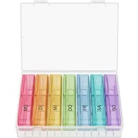 Wellgro Pillendose Große Tablettenbox für 7 Tage