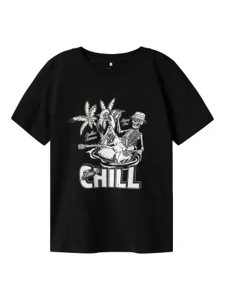 NAME IT - NKMZASUNO SS TOP SUN black - Gr. - 134/140