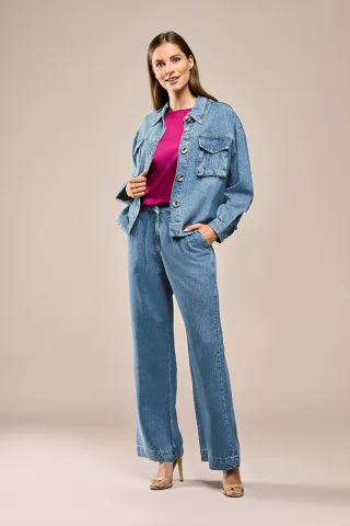 Beerenbluse Denim Blau