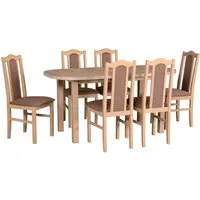 MOEBLO Essgruppe Esszimmergruppe - Beso 2 + Vendo 1, (Esszimmer Küche Tisch Stühle Stilvoll Hochwertig Funktional Elegant Essbereich Massivholz)