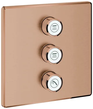 GROHE 3-fach UP-Ventil Grohtherm Smart Control 29127 eckig FMS warm sunset geb., 29127DL0 29127DL0