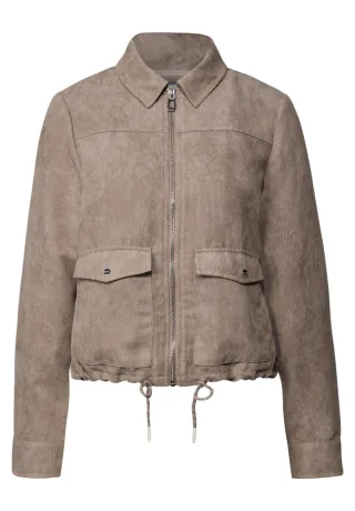 Street One - Cordjacke mit Zipper braun - Gr. - 38