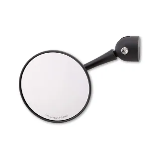 Highsider Lenkerendenspiegel CLASSIC rund, e-geprüft, Alu schwarz 7/8 &amp; 1 Zoll Lenker universal
