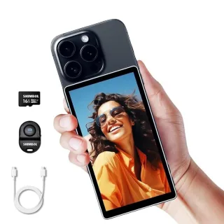 SHIMBOL CP5 1080p Full HD 5'' Touch Screens Rear Camera Selfie Monitor for Vlog Live Streaming Compatible for iPhone And