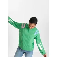 bonprix Sweatshirt lässiger Schnitt, Oversized-Look, Schriftzug-Design