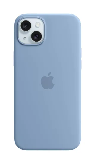 Apple Silikon Case mit MagSafe [für iPhone 15 Plus] winterblau