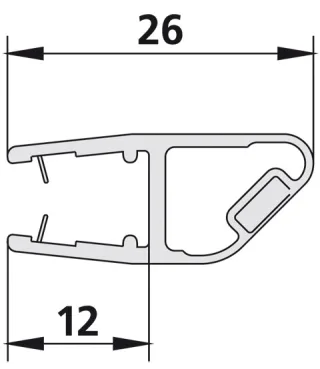Kermi 6444 1x Magnetleiste 3270 21, Länge: 2000 mm, 2534097 2534097