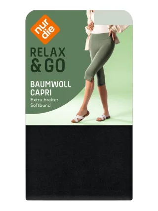 NUR DIE Damen Capri Hose Baumwolle - Relax & Go