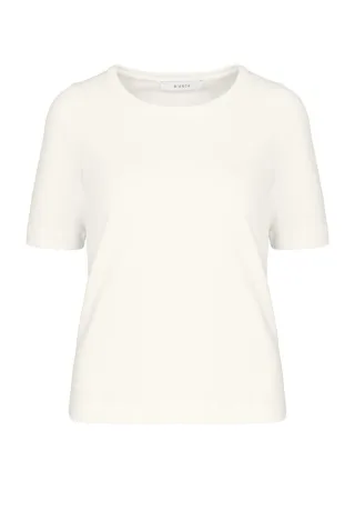 Bianca - Basic T-Shirt mit Rundhalsausschnitt weiß - Gr. - 40
