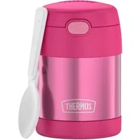 THERMOS Thermobehälter FUNTAINER FOOD JAR, Thermobehälter für Essen, spülmaschinenfest, Edelstahl, Kunststoff, Silikon, (1-tlg), 0,3l, 5h heiß & 7h kalt, dicht & auslaufsicher, mit klappbarem Löffel