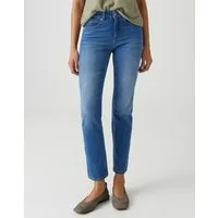 OPUS PANTS Slim-fit-Jeans MELLY BASE Slim Jeans mit Powerstretch Mid Rise Vielseitig kombinierbar für Looks