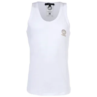 Versace T-Shirt Long Sleeves Round Neck Jersey Topeka Bi-Stretch Cotton Organic New Logo Unterhemd