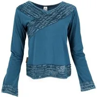 Guru-Shop Longsleeve Langarmshirt Boho-chic, Hare Krishna Mantra.. alternative Bekleidung