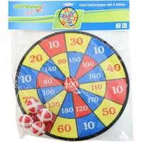Dartscheibe Klett mit 4 Bällen, Durchmesser 35 Zentimeter, Zielscheibe