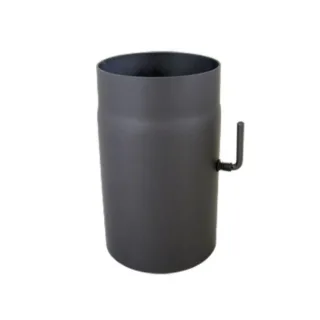 Bertrams Abgasrohr 07RL250-130DK 250 mm, Ø 130 x 2 mm, mit Drosselklappe, gussgrau
