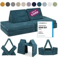 Linodino Kindersofa Spielsofa I aus Schaumstoff Bausteine I Spielcouch für Kinder, 3 Jahre Garantie