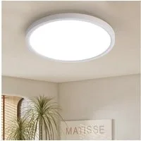 JDONG LED Deckenleuchte Flach Rund Weiß 23cm/30cm/37cm/40cm/50cm Deckenlamp, led, Warmweiß 3000K/ Naturweiß 4000K Modern Schlicht Lampe Dünn, für Wohnzimmer Schlafzimmer Küche Balkon Keller Büro
