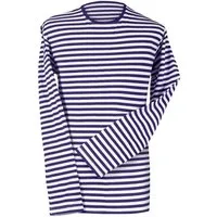 thetru Kostüm Ringelshirt lang blau-weiß Faschingskostüm Herren, Gestreiftes Shirt für Karneval und Alltag – qualitativ entsprechend