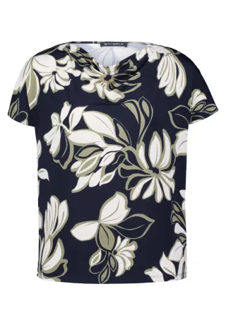 Betty Barclay - Printshirt dark blue/green - Gr. - 36