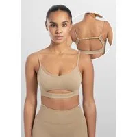 Smilodox Sport-BH Nesa, Blickdicht Rutschfester Sport Bra, Gerippter Stoff starker Halt Crop Top, Shaped Fit ärmelloses Oberteil, Atmungsaktives Yoga Tank Top