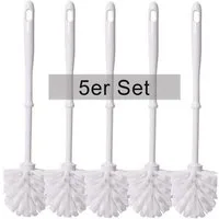 SHD WC-Reinigungsbürste WC Bürste Toilettenbürsten Weiß (5 Stück), (5-tlg)