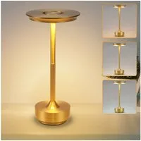 ZMH LED Tischleuchte Kabellos Nachttischlampe Touch Dimmbar Lampe Fensterbank Wohnzimmer, Augenschutz, Einfache Installtion, LED fest integriert, 3000-6500K, mehrere Helligkeitsstufen Akkulampe mit USB-Ladefunktion Kinderzimmer