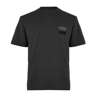 Hugo - T-Shirt für Herren, gerippt (Schwarz)