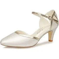 White Lady 753 ivory Satin Pumps