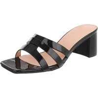 Ital-Design Damen Sandalette mit Blockabsatz und Riemen Pantolette (91971140) Blockabsatz Sandalen & Sandaletten in Schwarz
