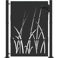 vidaXL Gartentor Gartentor Schwarz 110 x 130 cm Pulverbeschichteter Stahl
