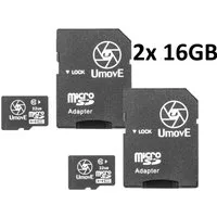 Ultrasport UMove MicroSD HC 32GB Speicherkarte Class 10 Klasse 10 Speicherkarte (2x16 GB)