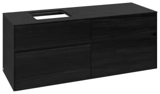 Villeroy & Boch Waschtischunterschrank Collaro C13200 1400x548x500mm 4 Ausz. Waschtisch li Black Oak C13200AB