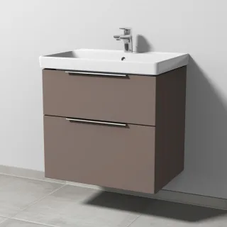 Sanipa 3way Waschtischunterbau zu Villeroy & Boch Avento Waschtisch mit 2 Auszügen, Taupe-Matt UP6221T