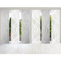 HOME WOHNIDEEN Schiebegardine TIBERIO 6er SET (6 St), Paneelwagen, blickdicht, Schiebegardine 6er SET TIBERIO