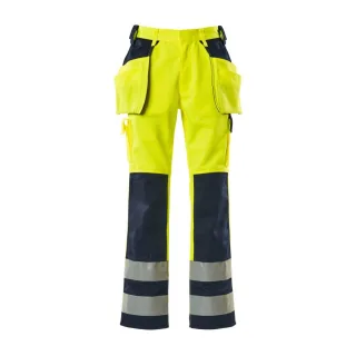 MASCOT Almas Hose mit Hängetaschen SAFE COMPETE Hi-vis Gelb / Marine 49 - 09131-470-171-90C49