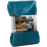 Wohndecke GÖZZE Wohndecke Cord BL 150x200 cm türkis Decke Kuscheldecke, Gözze