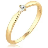 Elli DIAMONDS Verlobungsring Verlobungsring Diamant Brillantschliff (0.03 ct) 585 Gelbgold