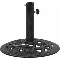 vidaXL Schirmhalter Sonnenschirmständer Schwarz Bronze 9 kg 40 cm Gusseisen, 1 tlg.